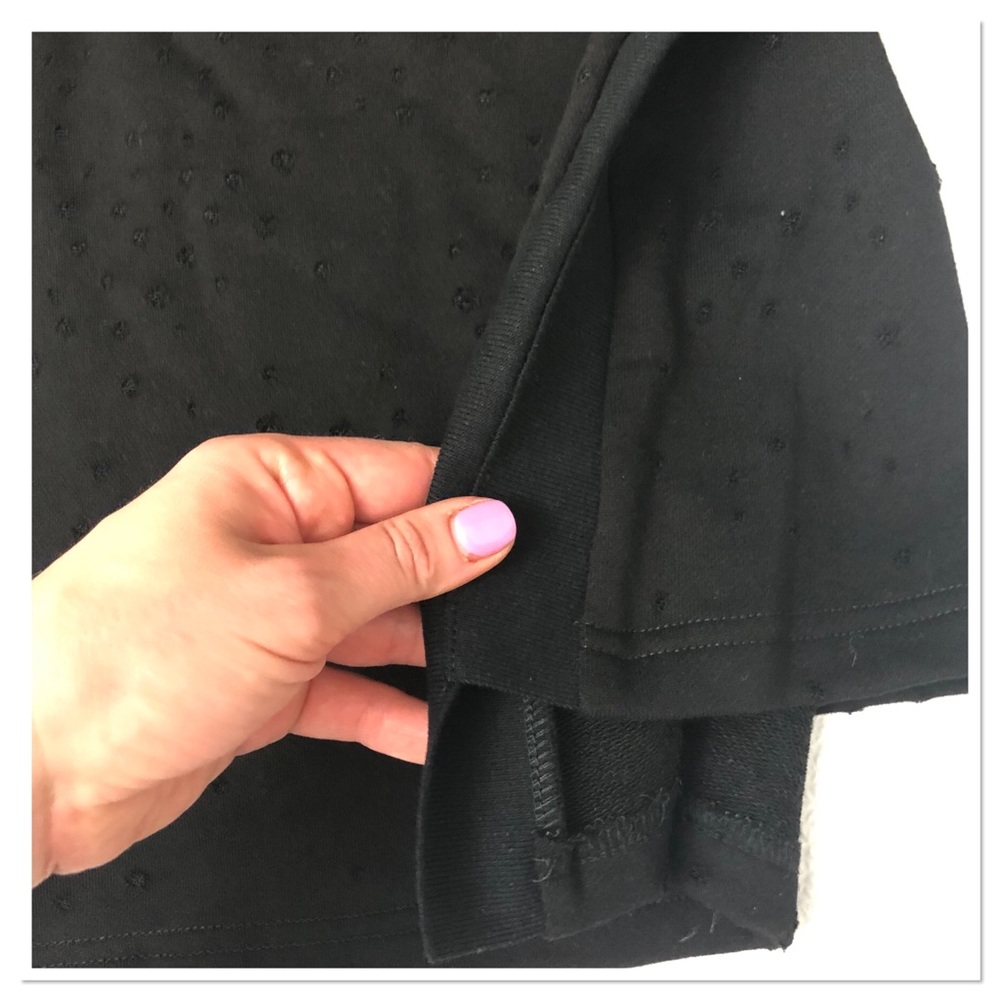 Sam Edelman Black Destructed Short-Sleeve Top - Picture 7 of 8